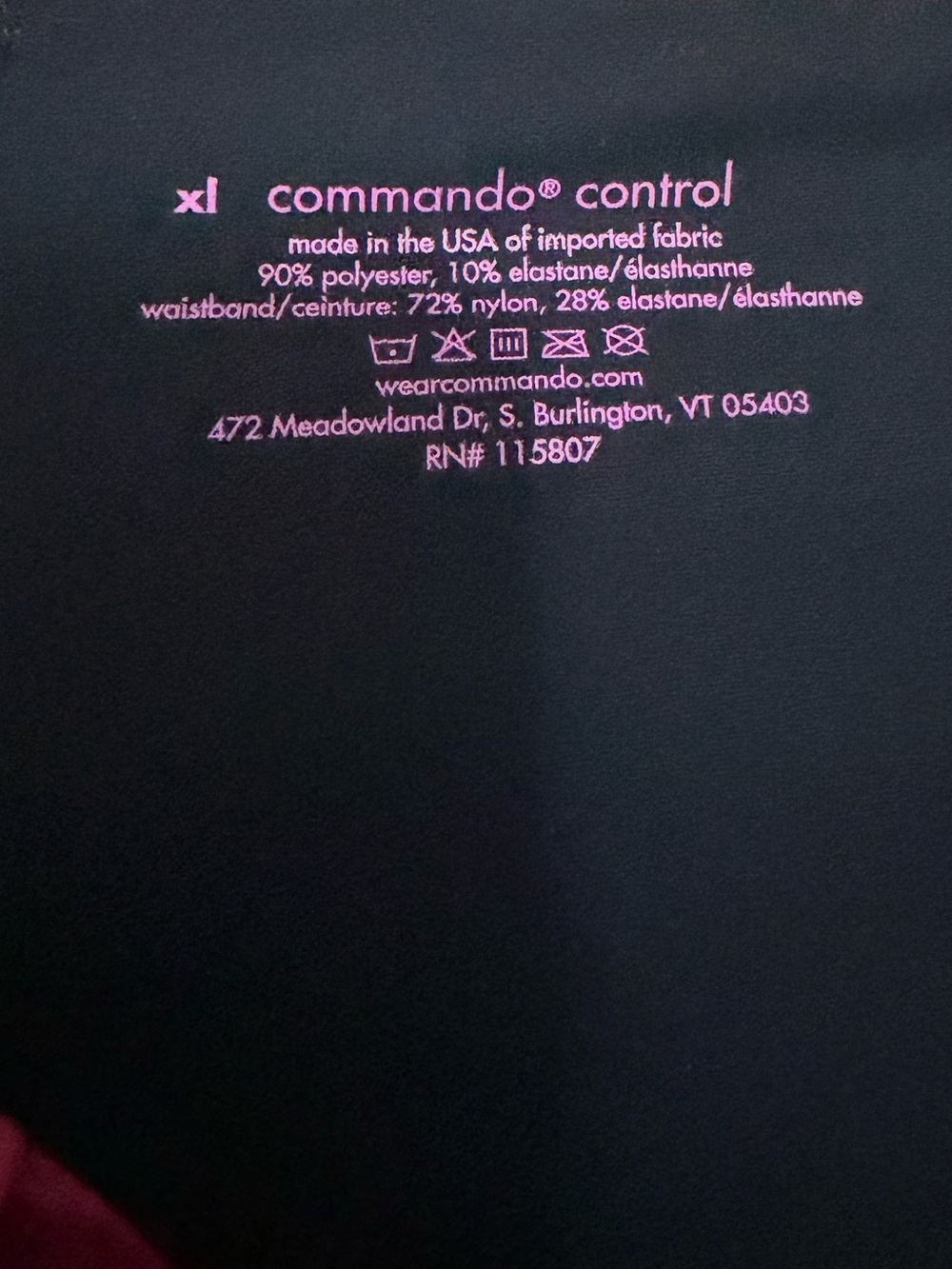 Commando Perfect Control Velvet Leggings SLG05 Berry XL - Picture 5 of 5